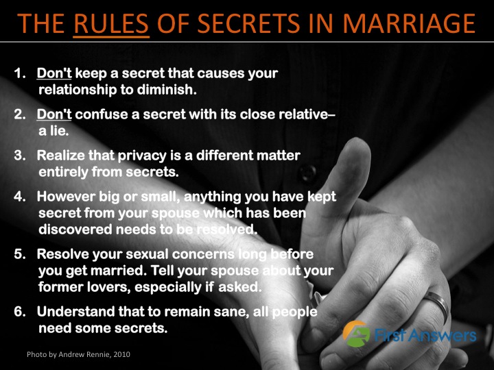 Rules of Secrets in Marriage